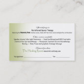 Kundenspezifische "Pür Zen-" Visitenkarte (Rückseite)