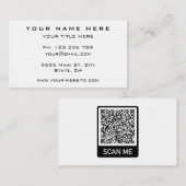 Kundenspezifische QR Code Business Card Ihr eigene Visitenkarte (Vorne/Hinten)