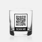 Kundenspezifische QR-Code-Geschäfte Whiskyglas (Vorderseite)