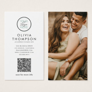 Kundenspezifische QR-Foto-Logo-Visitenkarten