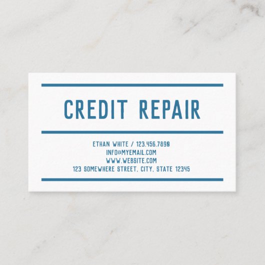 Kundenspezifische QR-Kreditreparatur Visitenkarte (Vorderseite)