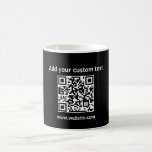 Kundenspezifische Qr-Tasse für die schwarze Kaffee Kaffeetasse<br><div class="desc">Spezielle schwarze minimalistisch einfache qr Code Kaffee Tee Tasse. Hinzufügen und Personalisieren Sie mit Ihrem eigenen qr-Code,  Logo,  Text,  Nachricht,  Informationen,  Website url . Einfache schwarze Tasse personalisiert für Geschenk ,  Marketing,  Werbeaktion,  Kaffee,  Restaurant,  Business,  Arbeit,  Party,  Mitarbeiter Geschenk,  Chef,  Student,  Corporate Event Messe,  Weihnachtsgeschenk,  geschäftliche oder private Nutzung.</div>