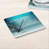 Kundenspezifische quadratische Untersetzer - frohe (angewinkelt)