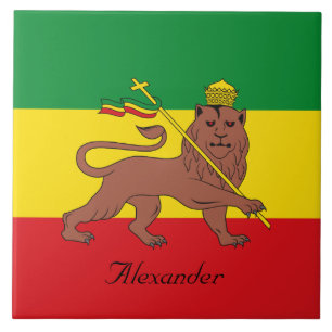 Kundenspezifische Rastafarian Flagge von Fliese