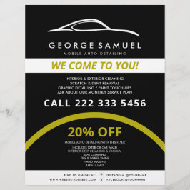 Kundenspezifische Reparatur und modernes Auto im D Flyer