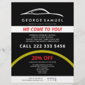 Kundenspezifische Reparatur und modernes Auto im D Flyer (Vorne)