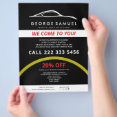 Kundenspezifische Reparatur und modernes Auto im D Flyer (Hand)