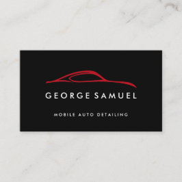 Kundenspezifische Reparatur und modernes Auto im D Visitenkarte