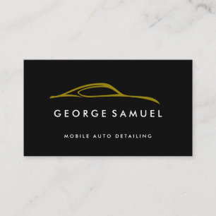 Kundenspezifische Reparatur und modernes Auto im D Visitenkarte