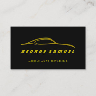Kundenspezifische Reparatur und modernes Auto im D Visitenkarte