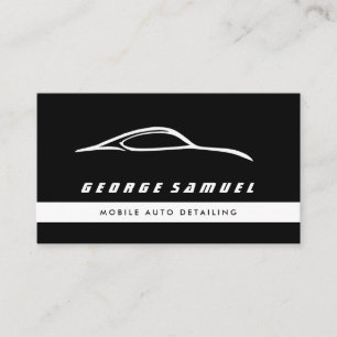 Kundenspezifische Reparatur und modernes Auto im D Visitenkarte