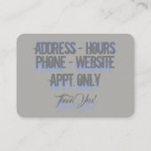 Kundenspezifische Reparatur Visitenkarte (Rückseite)