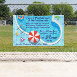 Kundenspezifische Reparatur von Pool-Wartungen Banner