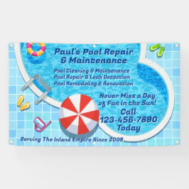 Kundenspezifische Reparatur von Pool-Wartungen Banner