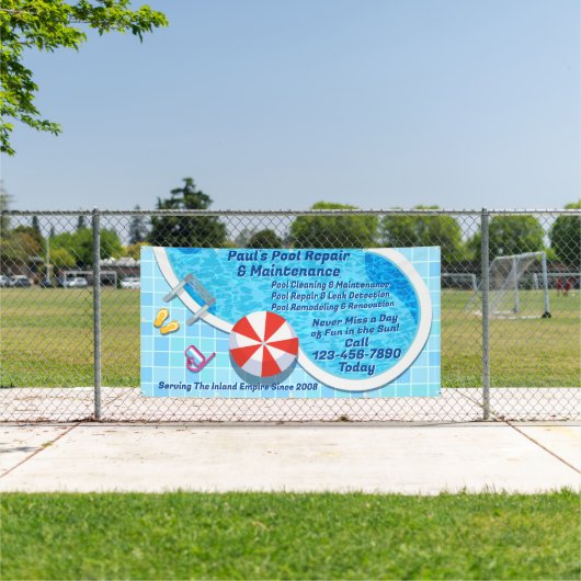 Kundenspezifische Reparatur von Pool-Wartungen Banner (Insitu)