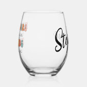 Kundenspezifische Retro-Nachbarn durch Zufall Freu Weinglas Ohne Stiel (Links)