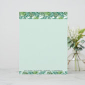 Kundenspezifische Retro schicke tropische grüne Briefbogen (Stehend Vorderseite)