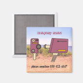 Kundenspezifische Retrokamera für Firmennamen Magnet (Vorderseite/Rückseite)