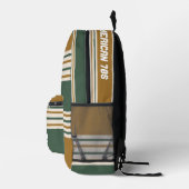 Kundenspezifische Retroliebhaber 70er Streifen Mod Bedruckter Rucksack (Rechts)