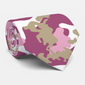 Kundenspezifische rosa Camouflage-Krawatte Krawatte (Gerollt)