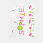 Kundenspezifische rosa Schmetterlinge, Blumen der Fleecedecke (Vorderseite)