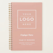 Kundenspezifische Rose Gold-Business-Logo und Name Planer (Vorderseite)