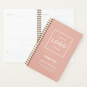 Kundenspezifische Rose Gold-Business-Logo und Name Planer (Anzeige)