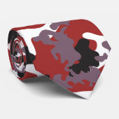 Kundenspezifische rote Camouflage-Krawatte Krawatte (Gerollt)