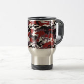 Kundenspezifische rote Camouflage-rostfreier Reisebecher (VorderseiteRechts)