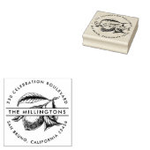 Kundenspezifische Round Family Name & Rücksendeadr Gummistempel (Stempel)