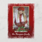 Kundenspezifische Rustikale Urlaubssaison Gruß Postkarte (Vorderseite)