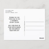 Kundenspezifische Rustikale Urlaubssaison Gruß Postkarte (Rückseite)