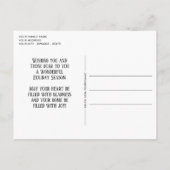 Kundenspezifische Rustikale Urlaubssaison Gruß Postkarte (Rückseite)