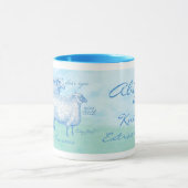 Kundenspezifische Schaf-Tasse für den Stricker Tasse (Zentrum)