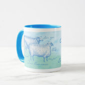 Kundenspezifische Schaf-Tasse für den Stricker Tasse (Vorderseite Links)