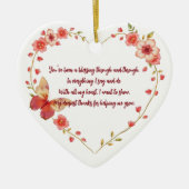 Kundenspezifische Schmetterlinge & Herzmentor für Keramik Ornament (Vorne)