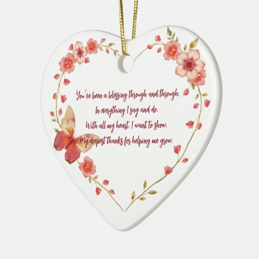 Kundenspezifische Schmetterlinge & Herzmentor für Keramik Ornament (Links)