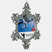 Kundenspezifische Schneeflocken Zinn-Ornament (Links)