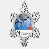 Kundenspezifische Schneeflocken Zinn-Ornament (Rechts)