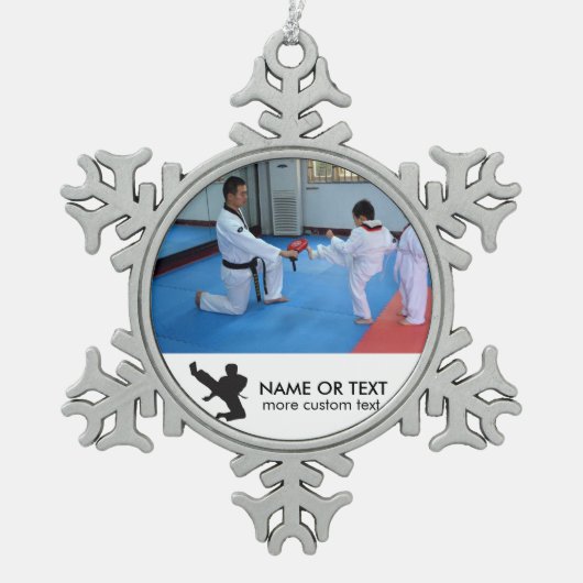 Kundenspezifische Schneeflocken Zinn-Ornament (Vorderseite)