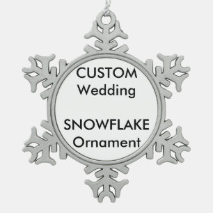 Kundenspezifische Schneeflocken Zinn-Ornament