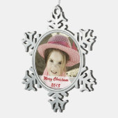 Kundenspezifische Schneeflocken Zinn-Ornament (Rechts)