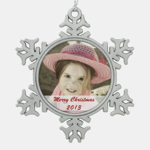 Kundenspezifische Schneeflocken Zinn-Ornament