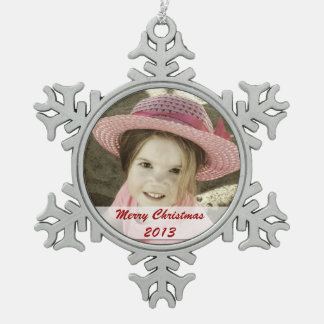 Kundenspezifische Schneeflocken Zinn-Ornament