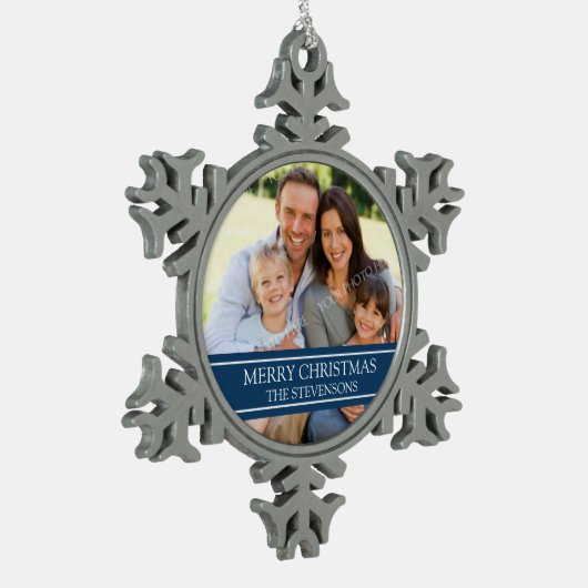 Kundenspezifische Schneeflocken Zinn-Ornament (Links)