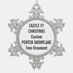 Kundenspezifische Schneeflocken Zinn-Ornament
