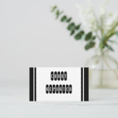 Kundenspezifische Schwarz-weiße Geschäftskarten Visitenkarte (Stehend Vorderseite)