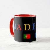 Kundenspezifische schwarze Tasse Madeiras (Vorderseite Links)