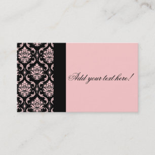 Kundenspezifische schwarze und rosa visitenkarte
