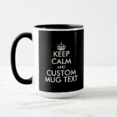 Kundenspezifische Schwarzweiss behalten ruhige Tasse (Links)